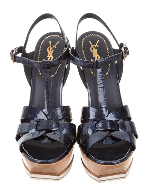 yves saint laurent tribute flat sandals|yves saint laurent platform sandal.